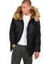 Wattierte Jacke Durchgehender Rei�verschluss Unifarben