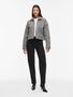 Kurzjacke Rei�verschluss Unifarben Langarm Elegant