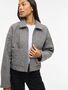 Kurzjacke Rei�verschluss Unifarben Langarm Elegant