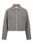 Kurzjacke Rei�verschluss Unifarben Langarm Elegant