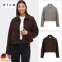 Kurzjacke Rei�verschluss Unifarben Langarm Elegant