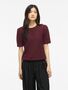 Kurzarmshirt Strickstruktur Rippb�ndchen Rundhals Modern