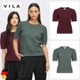 Kurzarmshirt Strickstruktur Rippb�ndchen Rundhals Modern