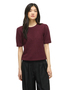 Kurzarmshirt Strickstruktur Rippb�ndchen Rundhals Modern