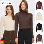 Rollkragenpullover Langarm Unifarben Klassisches Design