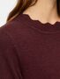 Kurzes Strickkleid Rundhalsausschnitt Langarm Modisch
