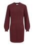 Kurzes Strickkleid Rundhalsausschnitt Langarm Modisch