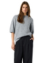 Kurzarm Strickpullover Rundhalsausschnitt Feinstrick