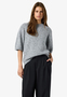 Kurzarm Strickpullover Rundhalsausschnitt Feinstrick