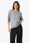 Kurzarm Strickpullover Rundhalsausschnitt Feinstrick