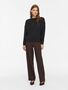 Stylischer Pullover Rundhals Stickerei Unifarben Langarm