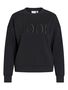 Stylischer Pullover Rundhals Stickerei Unifarben Langarm