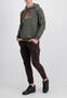 Stylischer Hoodie Kapuze Eingrifftaschen Logodruck