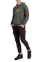 Stylischer Hoodie Kapuze Eingrifftaschen Logodruck
