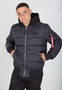 Pufferjacke Kapuze Rei�verschluss�rmeltasche Langarm 