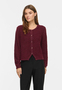Elegante Strickjacke Rundhals Knopfverschluss Langarm