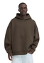 Unifarbener Kapuzenpullover K�ngurutasche Rippb�ndchen