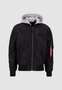 Windabweisende �bergangsjacke mit Kapuze und Rei�verschlusstaschen
