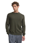 Unifarbener Strickpullover Rundhalsausschnitt Langarm