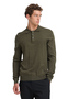 Eleganter Strickpullover Knopfleiste Regular Fit Unifarben