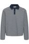 Bequemes Sweatshirt Polokragen Knopfleiste Gestreift