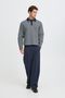 Bequemes Sweatshirt Polokragen Knopfleiste Gestreift