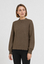 Langarm Strickpullover Ajourstrickb�ndchen Langarm Modisch