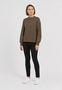 Langarm Strickpullover Ajourstrickb�ndchen Langarm Modisch