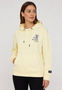 Kapuzenpullover Kaffee-Print K�ngurutasche Relaxed Fit