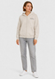 Kapuzensweatjacke Rei�verschluss Rippb�ndchen Unifarben