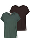 Kurzarmshirt 2er-Pack Schulterkn�pfe Rundhals Basic