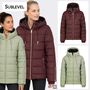 Hochwertige Steppjacke Kapuze Rei�verschlussdetails