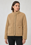 Teddyjacke Stehkragen Knopfleiste Modisches Design