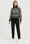 Stylischer Strickpullover Stehkragen Rei�verschluss