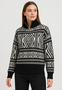 Stylischer Strickpullover Stehkragen Rei�verschluss