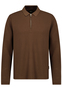 Lang�rmeliges Poloshirt Rei�verschluss Polokragen Casual