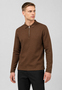 Lang�rmeliges Poloshirt Rei�verschluss Polokragen Casual