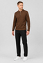 Lang�rmeliges Poloshirt Rei�verschluss Polokragen Casual