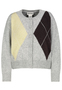 Modische Strickjacke Knopfverschluss Langarm Rundhals