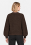 Strukturierter Strickpullover Rundhals Ballon�rmel