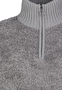Flauschiger Pullover Stehkragen Rei�verschlussdetail