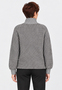 Flauschiger Pullover Stehkragen Rei�verschlussdetail