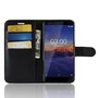 Wallet Case f�r Nokia 3.1 (2018) Litchi Grain Magnet Innenfach
