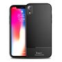 IPAKY TPU Case fr Apple iPhone XR Carbon Fiber Muster