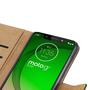 Wallet Case f�r Motorola Moto G7 PLAY Genuine Split Echt Leder Tasche