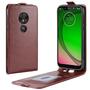 Flip Case f�r Motorola Moto G7 PLAY Crazy Horse Handy Tasche Card Slot
