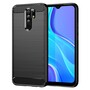 TPU Case f�r XIAOMI REDMI 9 Carbon Fiber Skin Brushed Schutz H�lle Soft Cover