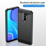 TPU Case f�r XIAOMI REDMI 9 Carbon Fiber Skin Brushed Schutz H�lle Soft Cover