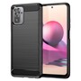 TPU Case f�r XIAOMI REDMI NOTE 10S Carbon Fiber Skin Brushed Schutz H�lle Cover