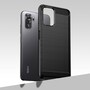TPU Case f�r XIAOMI REDMI NOTE 10S Carbon Fiber Skin Brushed Schutz H�lle Cover